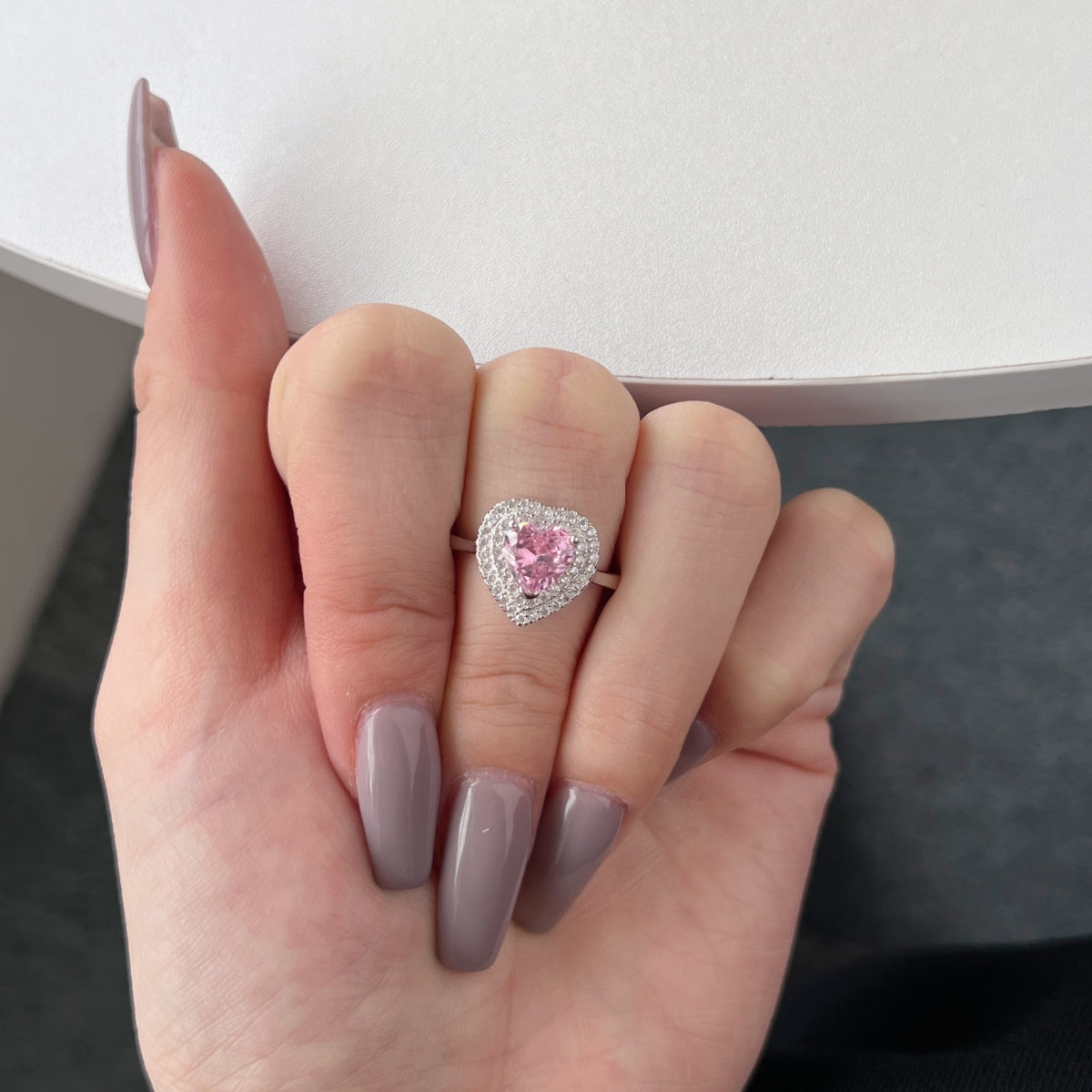 [Lumi Jewellery]Delicate Ebullient Heart Shape Wedding Ring