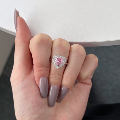 [Lumi Jewellery]Delicate Ebullient Heart Shape Wedding Ring
