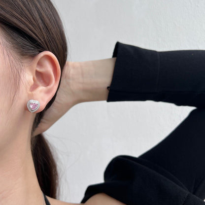 [Lumi Jewellery]Dazzling Heart Shape Lover Earrings