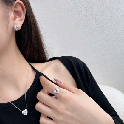 [Lumi Jewellery]Dazzling Heart Shape Lover Earrings
