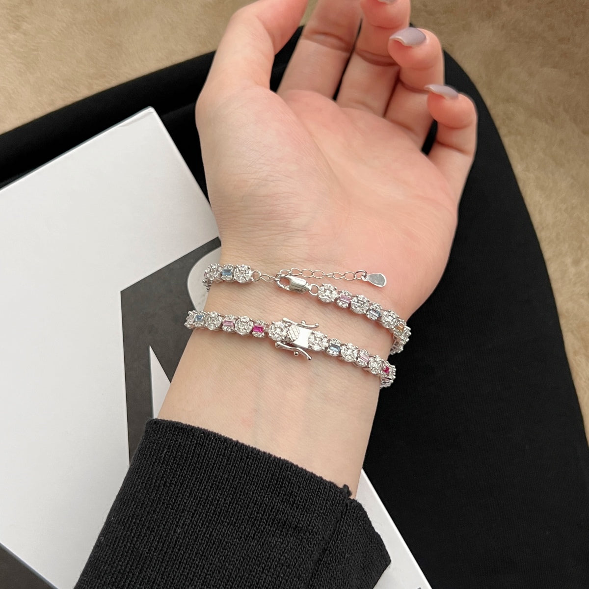 [Lumi Jewellery]Dazzling Radiant Multi Cut Daily Bracelet