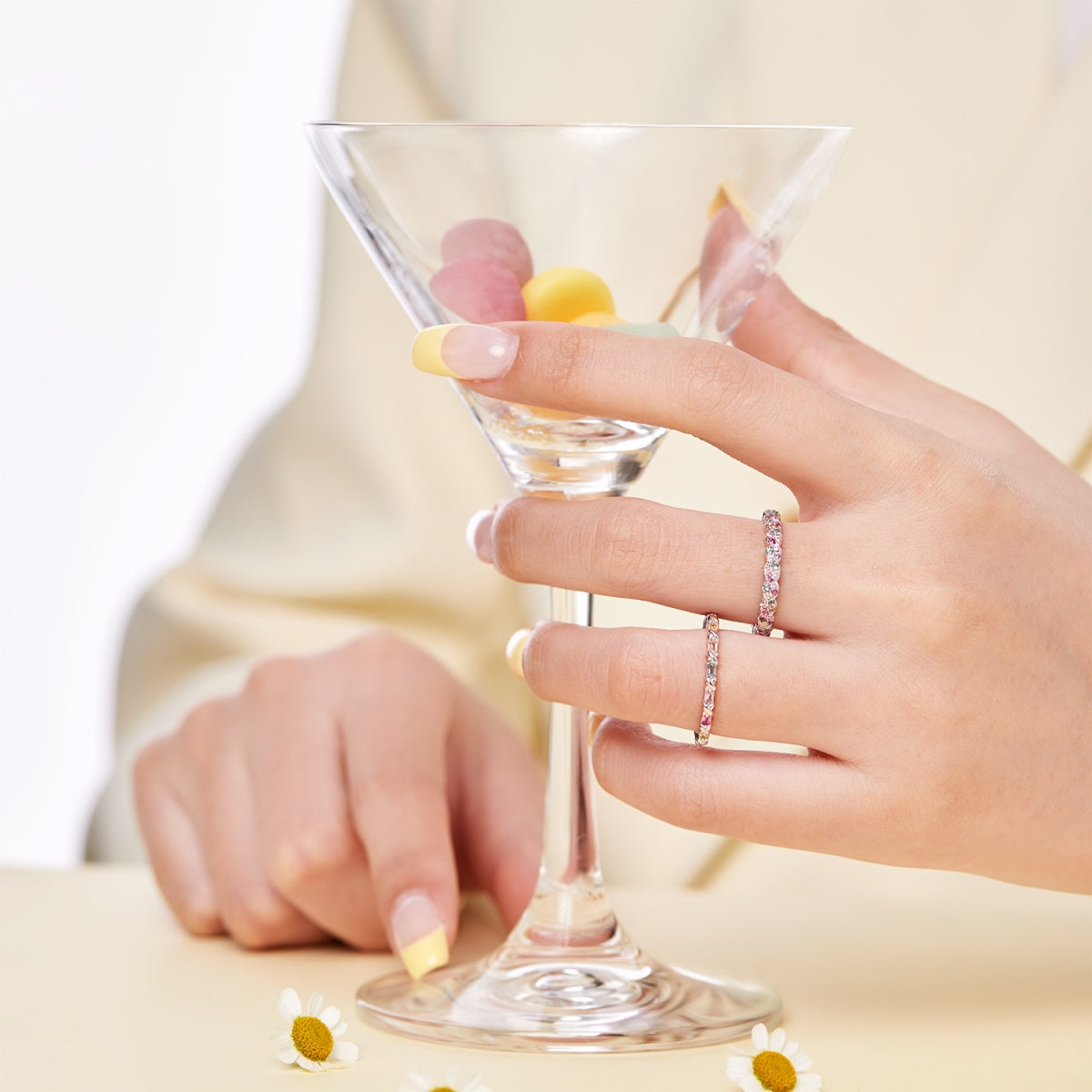 [Lumi Jewellery]Dainty Ebullient Round Cut Daily Ring