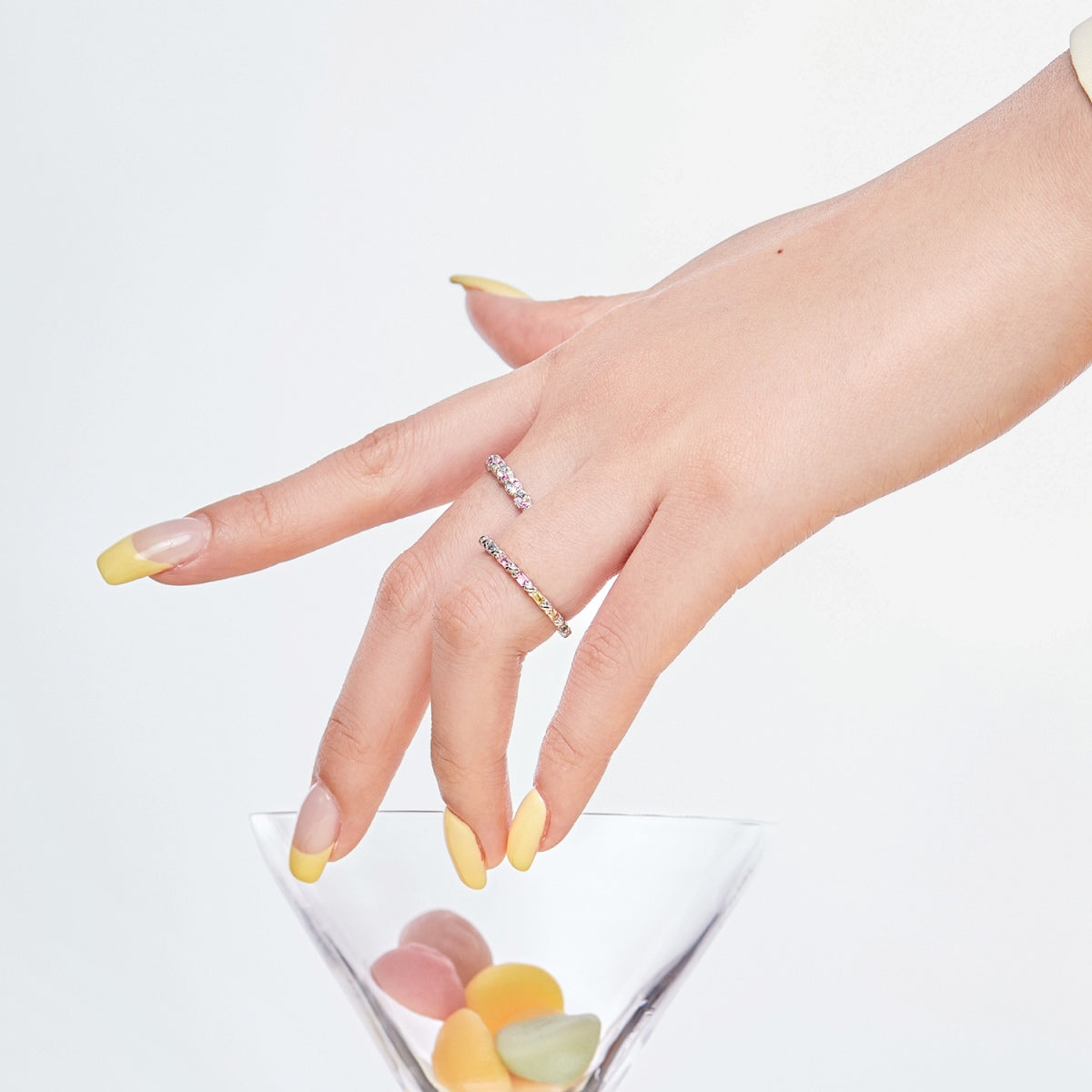[Lumi Jewellery]Dainty Ebullient Round Cut Daily Ring