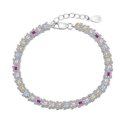 [Lumi Jewellery]Delicate Colorful Multi Cut Daily Bracelet
