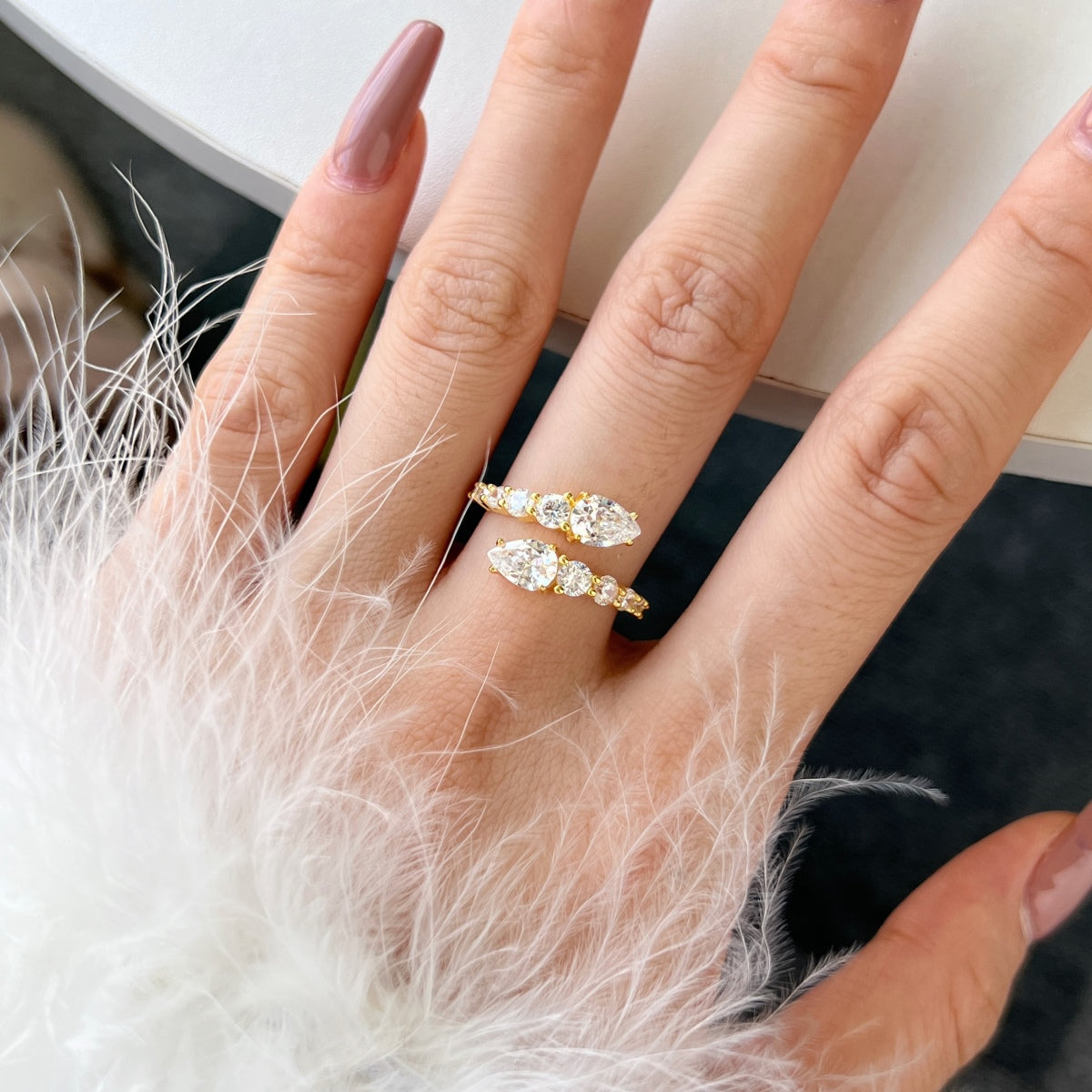 [Lumi Jewellery]Delicate Lively Snake Shape Daily Ring