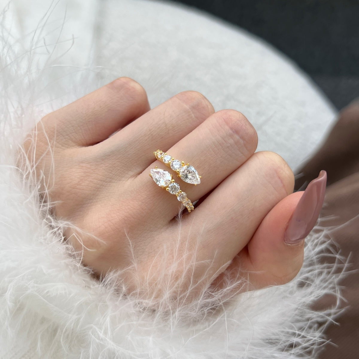[Lumi Jewellery]Delicate Lively Snake Shape Daily Ring