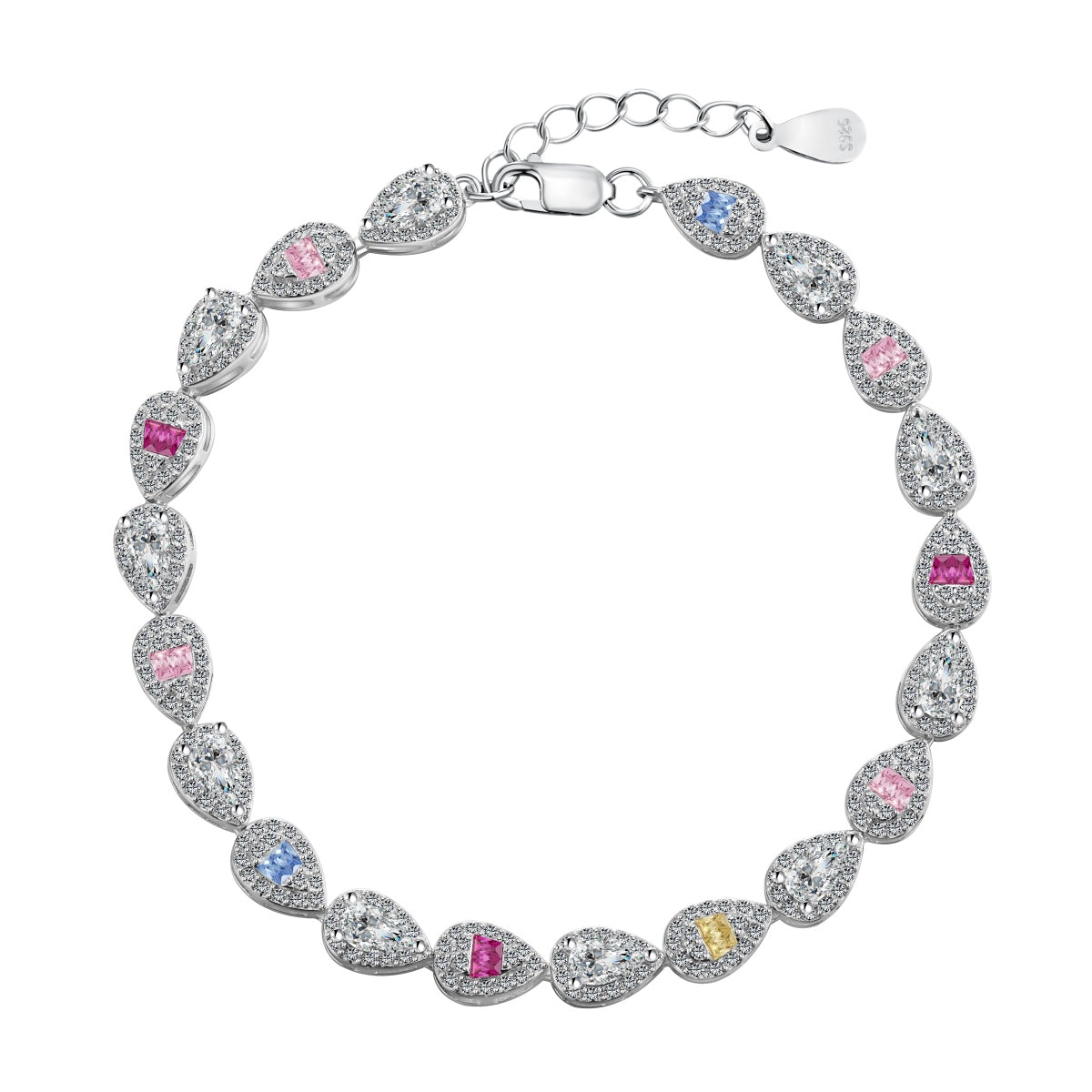 [Lumi Jewellery]0.25 Carat Radiant Water Drop Shape Daily Bracelet