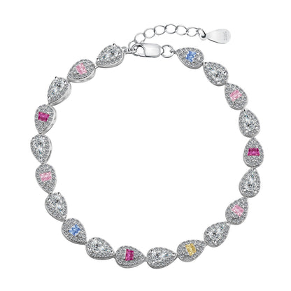 [Lumi Jewellery]0.25 Carat Radiant Water Drop Shape Daily Bracelet