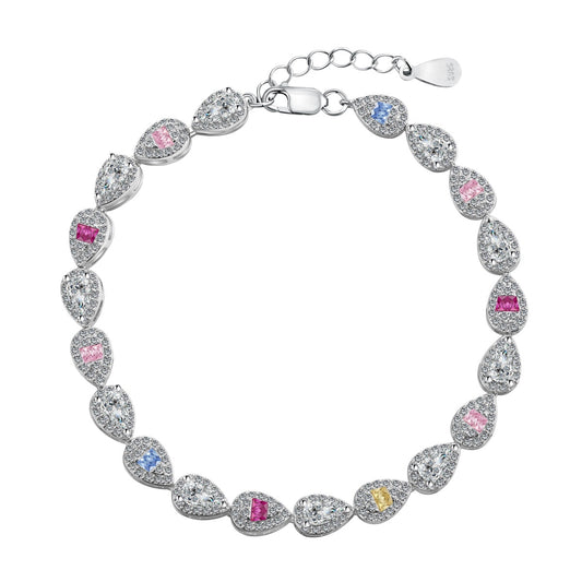 [Lumi Jewellery]0.25 Carat Radiant Water Drop Shape Daily Bracelet