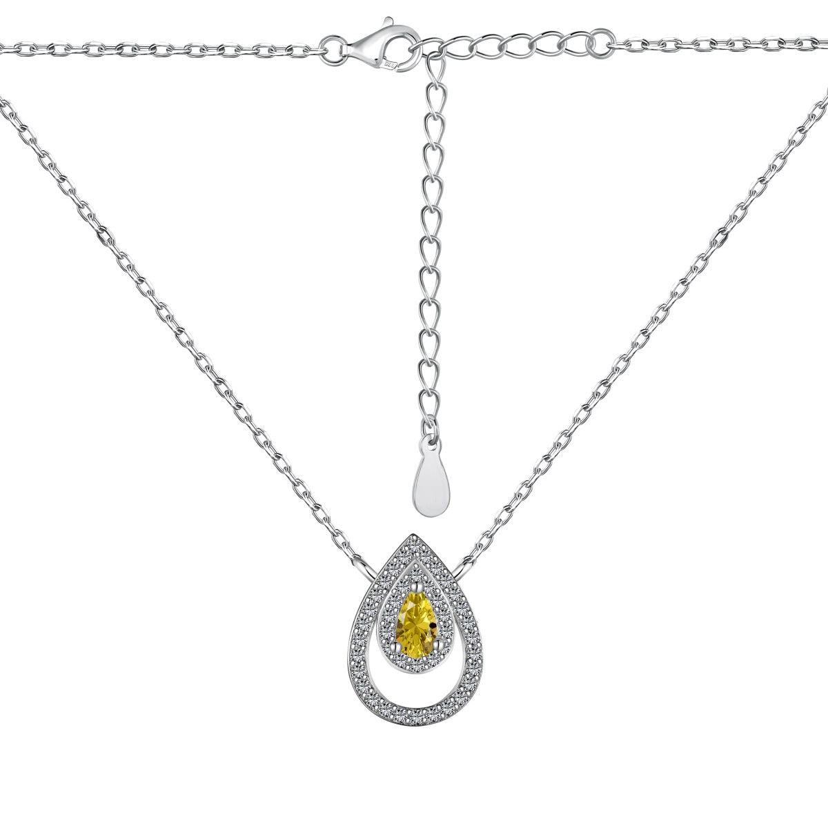 [Lumi Jewellery]Sparkling Pear Cut Necklace