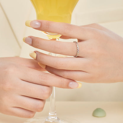 [Lumi Jewellery]Radiant Sparkling Round Cut Daily Ring