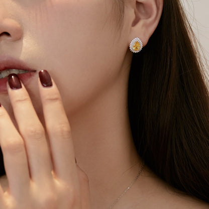 [Lumi Jewellery]Delicate Gorgeous Pear Cut Daily Earrings