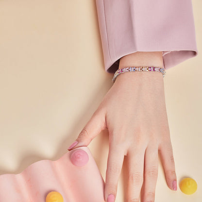 [Lumi Jewellery]Radiant Colorful Emerald Cut Party Bracelet