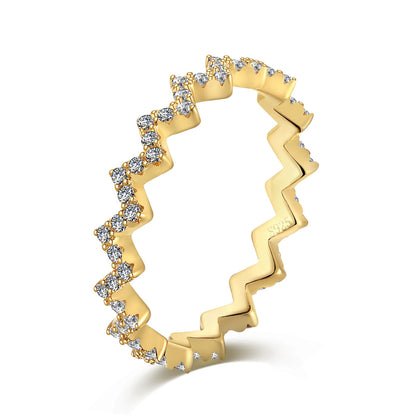[Lumi Jewellery]Delicate Enchanting Wave Shape Daily Ring
