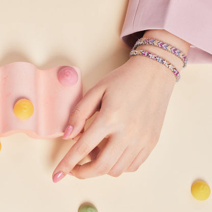 [Lumi Jewellery]Ornate Sparkling Round Cut Party Bracelet