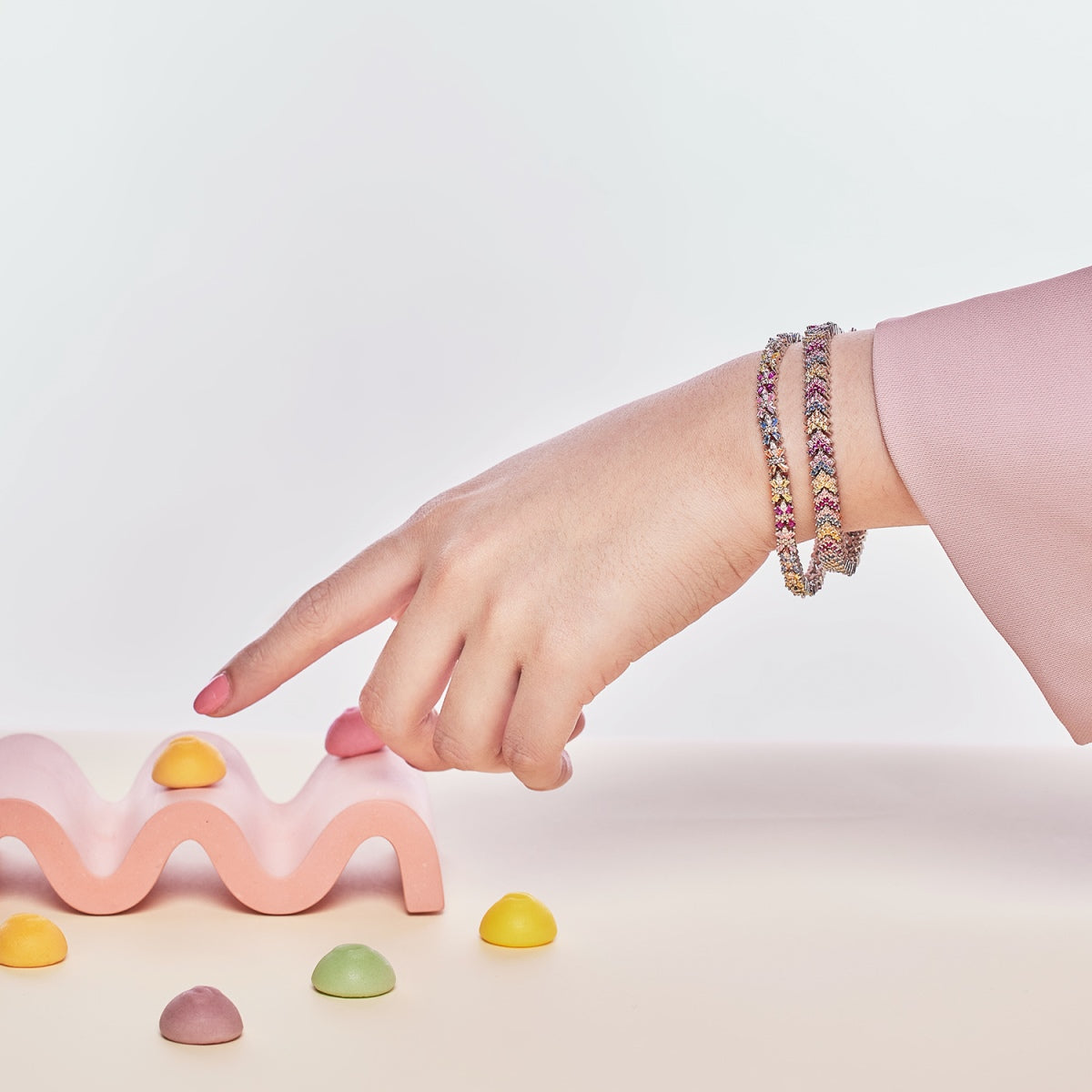 [Lumi Jewellery]Ornate Sparkling Round Cut Party Bracelet