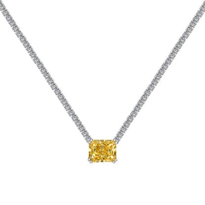 [Lumi Jewellery]4.0 Carat Elegant Radiant Cut Necklace