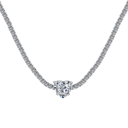 [Lumi Jewellery]2.0 Carat Sparkling Tennis Heart Cut Necklace