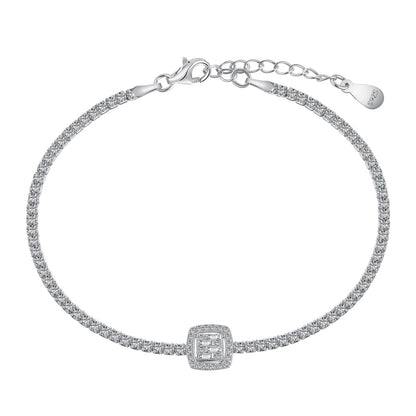 [Lumi Jewellery]Luxurious Dazzling Square Shape Banquet Bracelet