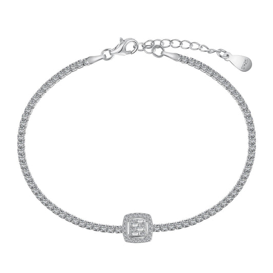 [Lumi Jewellery]Luxurious Dazzling Square Shape Banquet Bracelet