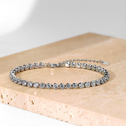 [Lumi Jewellery]Dazzling Sparkling Round Cut Daily Bracelet