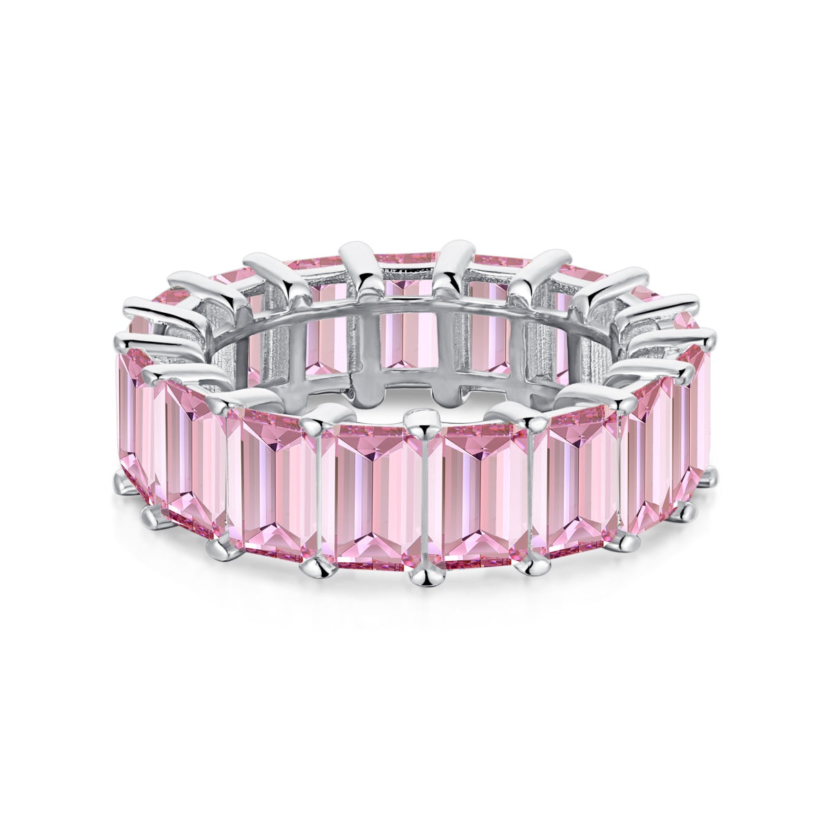 [Lumi Jewellery]0.75 Carat Elegant Emerald Cut Tennis Ring