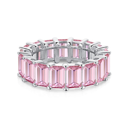 [Lumi Jewellery]0.75 Carat Elegant Emerald Cut Tennis Ring