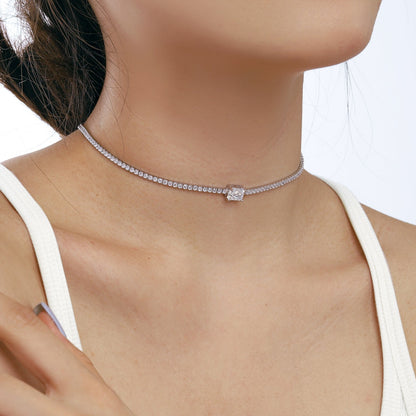 [Lumi Jewellery]2.0 carat Ornate Emerald Cut Necklace