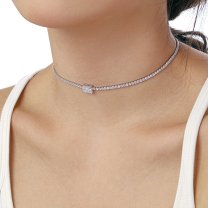 [Lumi Jewellery]2.0 carat Ornate Emerald Cut Necklace