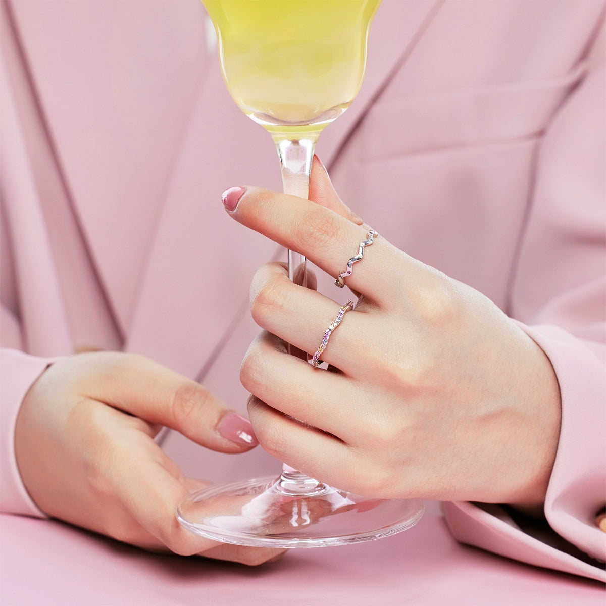 [Lumi Jewellery]Dainty Colorful Round Cut Party Ring