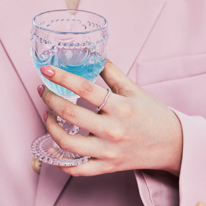 [Lumi Jewellery]Dainty Colorful Round Cut Party Ring
