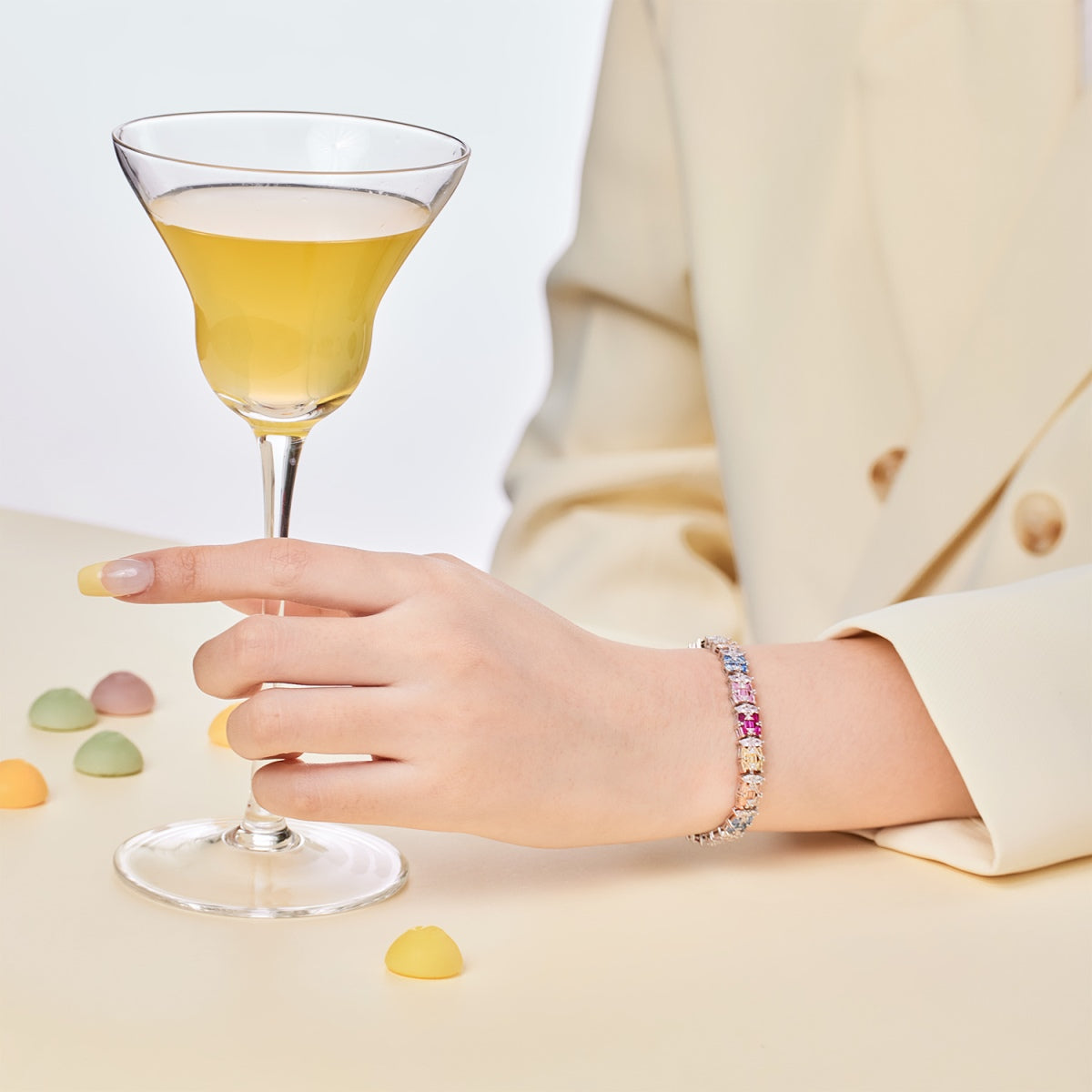 [Lumi Jewellery]Delicate Colorful Multi Cut Party Bracelet