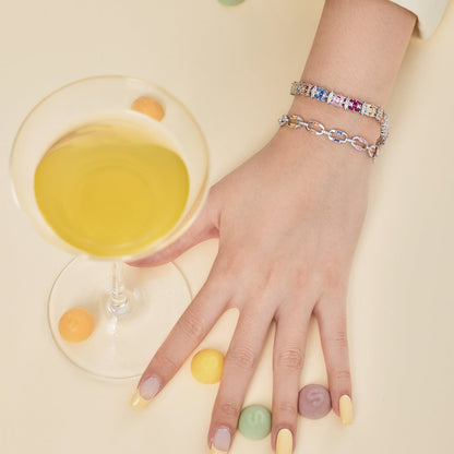 [Lumi Jewellery]Delicate Colorful Multi Cut Party Bracelet