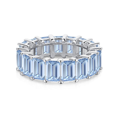 [Lumi Jewellery]0.75 Carat Elegant Emerald Cut Tennis Ring