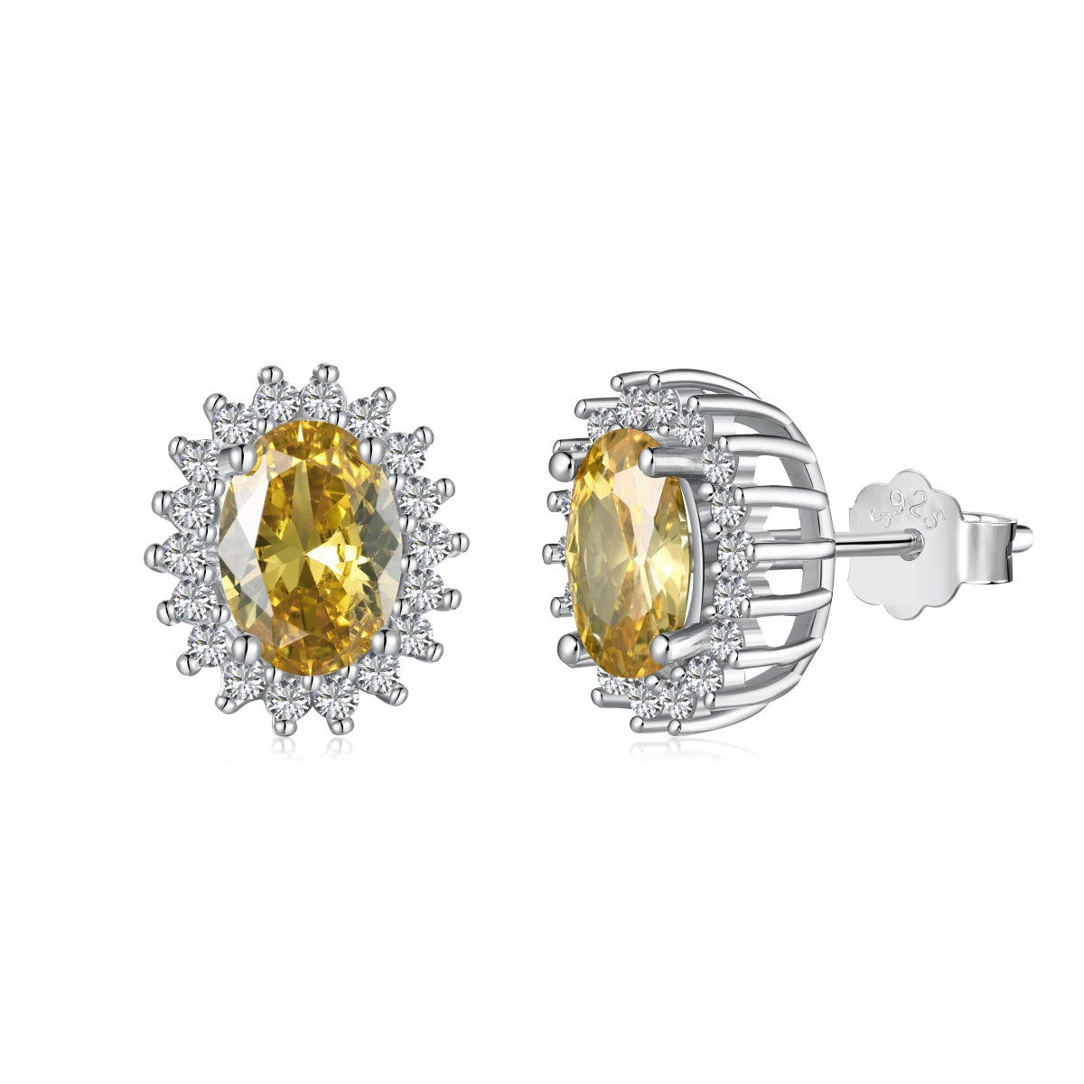 [Lumi Jewellery]Delicate Radiant Oval Cut Daily Earrings
