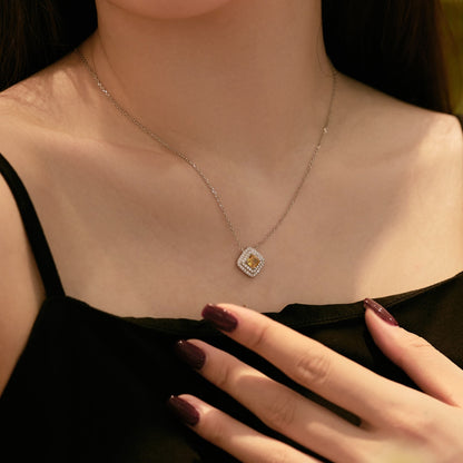 [Lumi Jewellery]Sparkling Asscher Cut Necklace