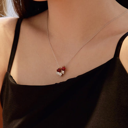 [Lumi Jewellery]Dainty Red Heart Necklace