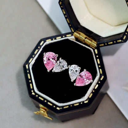[Lumi Jewellery]Dazzling Elegant Heart Cut Lover Earrings