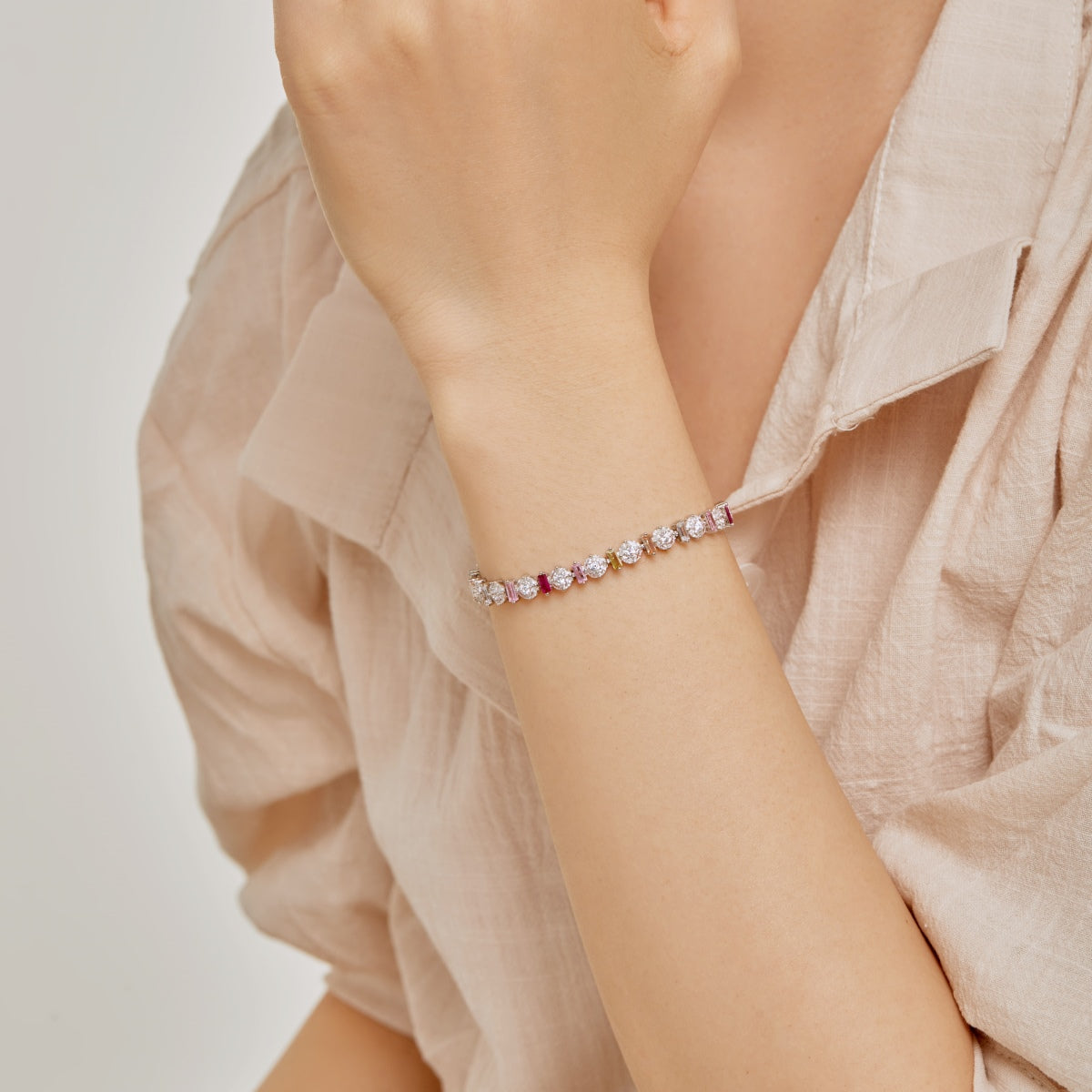 [Lumi Jewellery]Radiant Colorful Round Shape Daily Bracelet