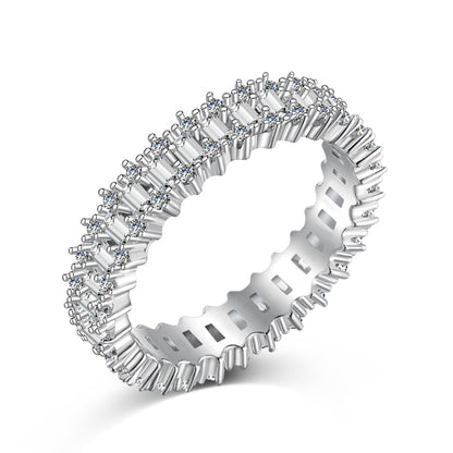 [Lumi Jewellery]Splashy Ornate Emerald Cut Cocktail Ring