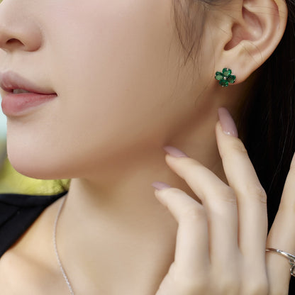 [Lumi Jewellery]Four-Leaf Clover Ball Earrings