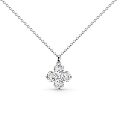 [Lumi Jewellery]Heart-Shaped Four-Leaf Clover Bead Necklace