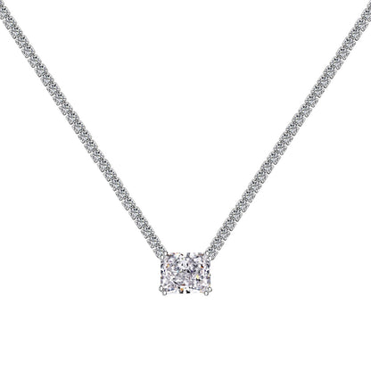 [Lumi Jewellery]4.0 Carat Elegant Radiant Cut Necklace