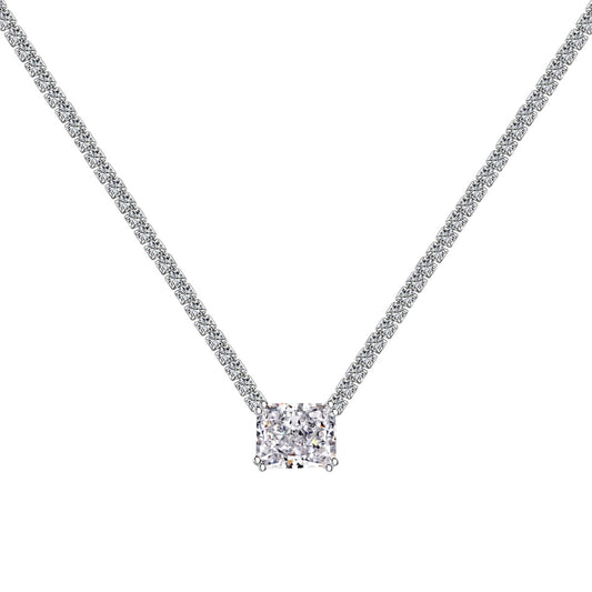 [Lumi Jewellery]4.0 Carat Elegant Radiant Cut Necklace