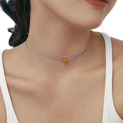 [Lumi Jewellery]2.0 Carat Sparkling Tennis Heart Cut Necklace