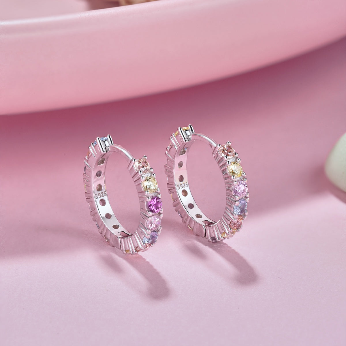 [Lumi Jewellery]Radiant Colorful Round Cut Earrings