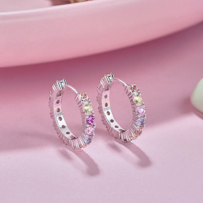 [Lumi Jewellery]Radiant Colorful Round Cut Earrings