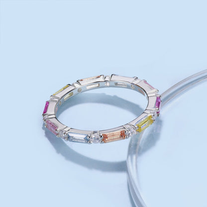 [Lumi Jewellery]Lively In Shades Elegant Radiant Cut Daily Ring