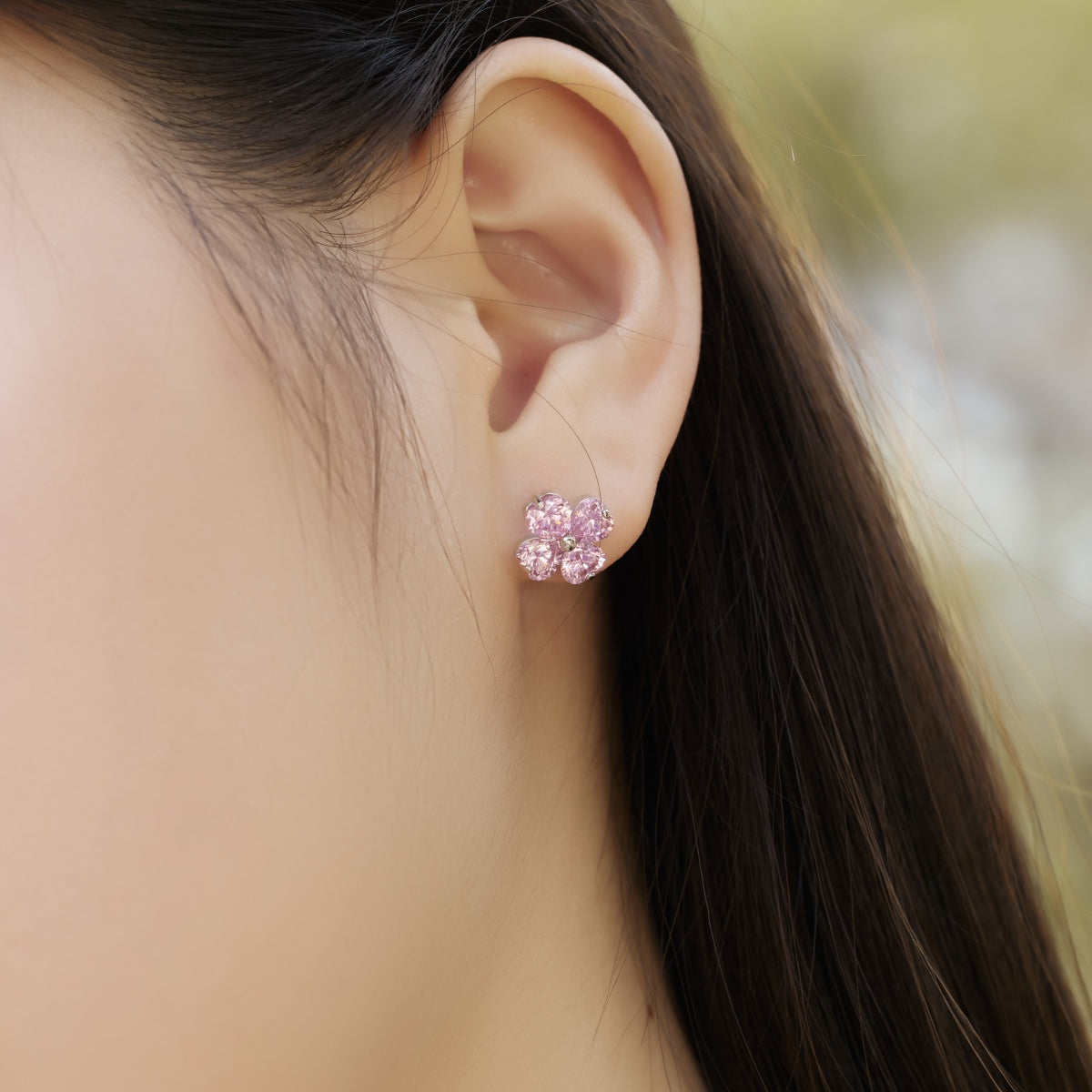 [Lumi Jewellery]Four-Leaf Clover Ball Earrings