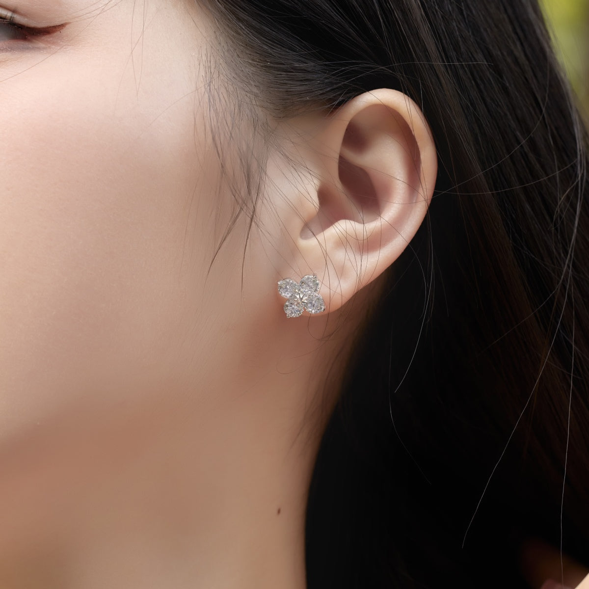 [Lumi Jewellery]Four-Leaf Clover Eight-Pointed Star Earrings